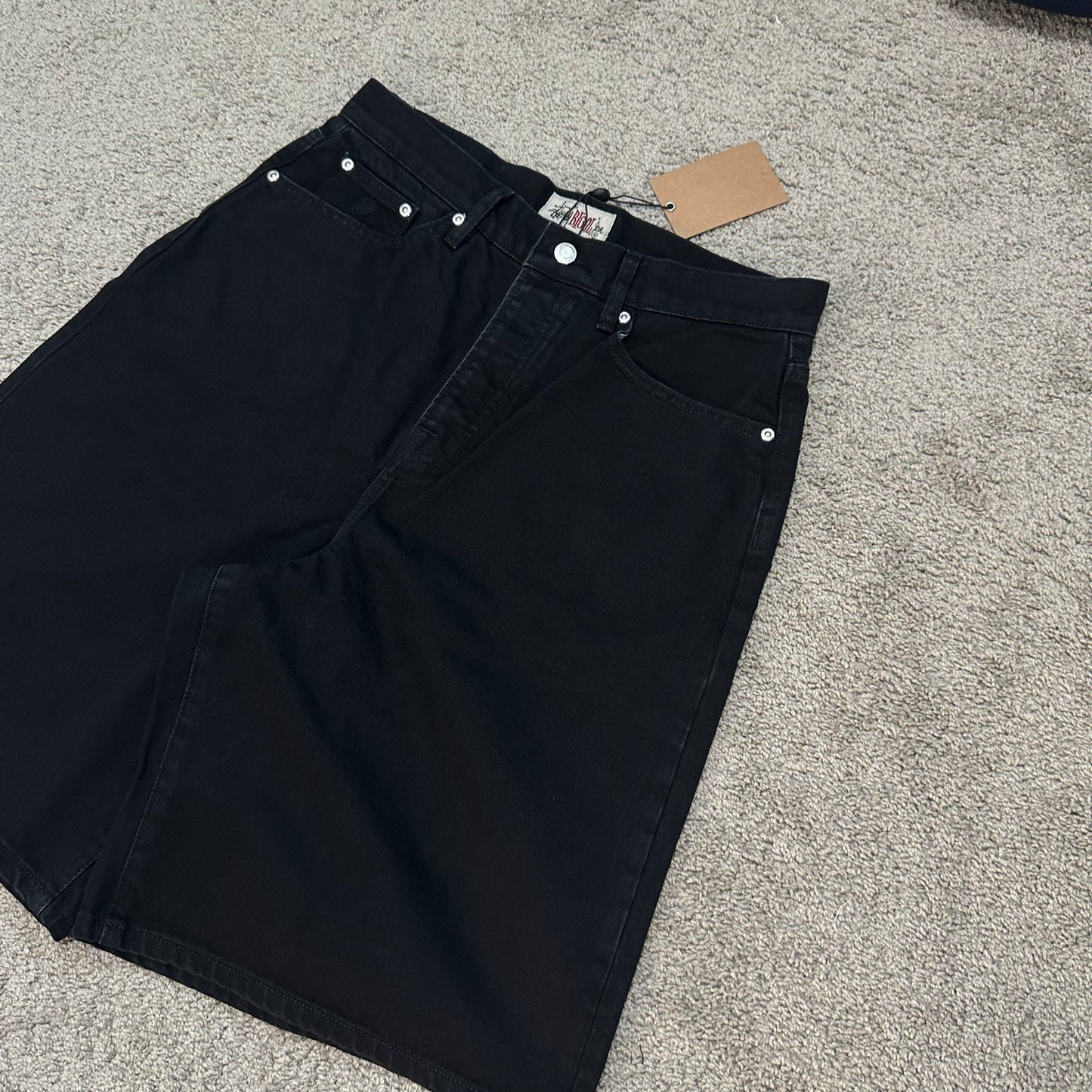 ORIGINAL BLUE/BLACK BAGGY SHORTS JEANS